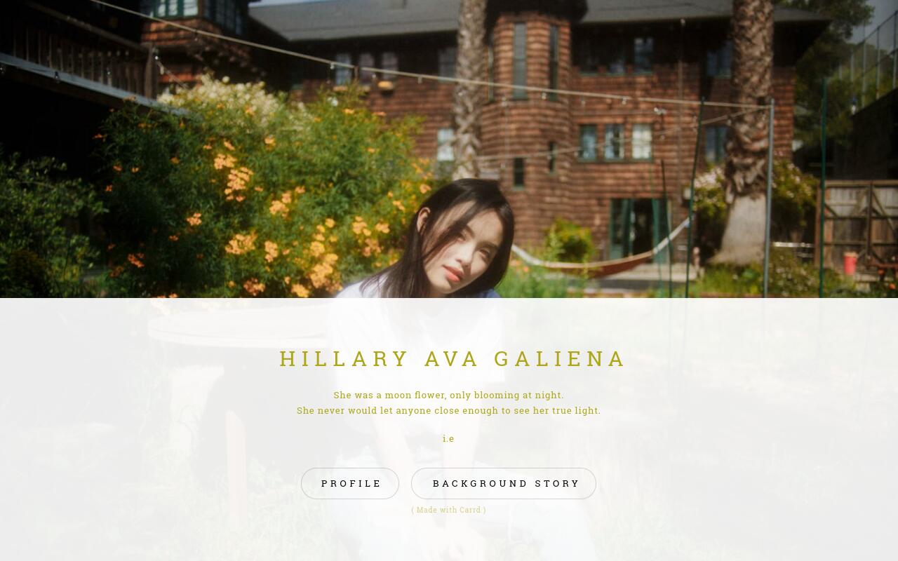 Carrd profile picture for @hillary